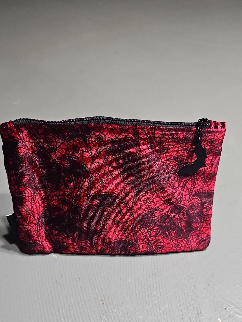 Ipsy Glam Bag October 2023 Halloween Black Red Velvet Cosmetics Bag